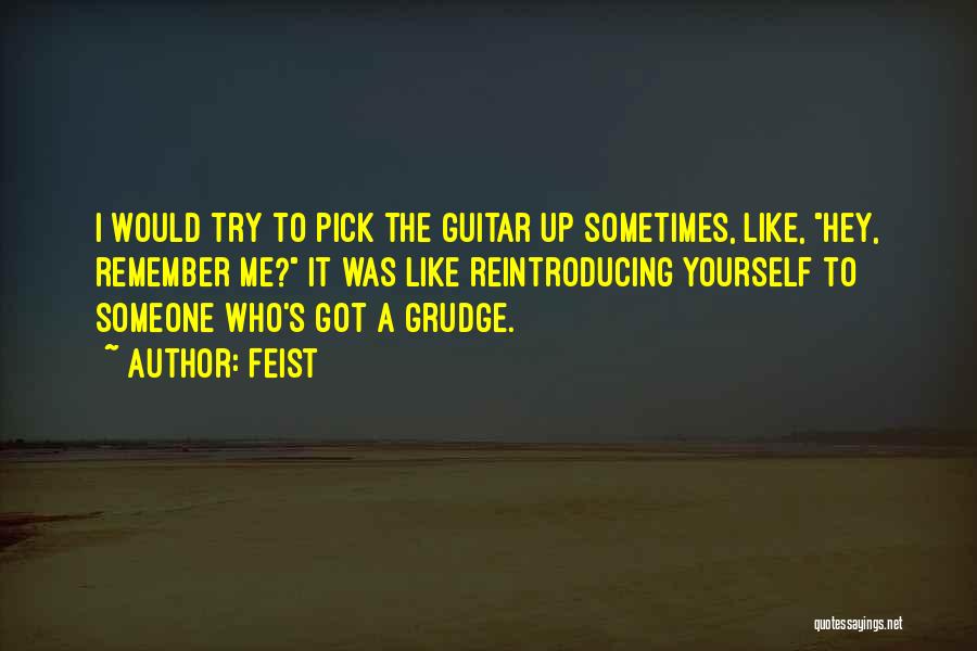 Feist Quotes: I Would Try To Pick The Guitar Up Sometimes, Like, Hey, Remember Me? It Was Like Reintroducing Yourself To Someone