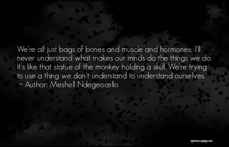 Meshell Ndegeocello Quotes: We're All Just Bags Of Bones And Muscle And Hormones; I'll Never Understand What Makes Our Minds Do The Things