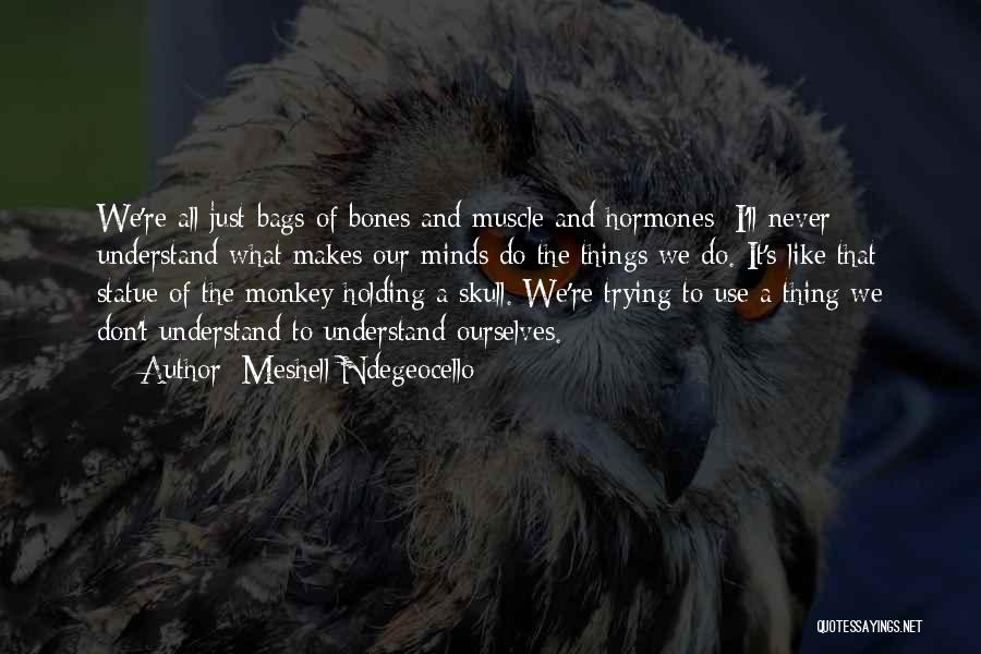 Meshell Ndegeocello Quotes: We're All Just Bags Of Bones And Muscle And Hormones; I'll Never Understand What Makes Our Minds Do The Things