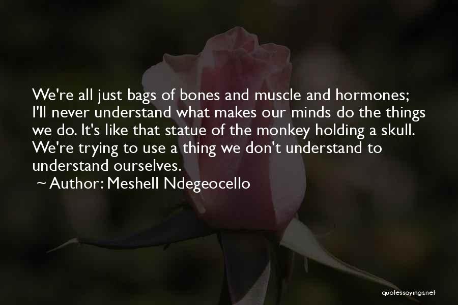 Meshell Ndegeocello Quotes: We're All Just Bags Of Bones And Muscle And Hormones; I'll Never Understand What Makes Our Minds Do The Things