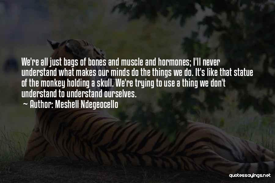 Meshell Ndegeocello Quotes: We're All Just Bags Of Bones And Muscle And Hormones; I'll Never Understand What Makes Our Minds Do The Things