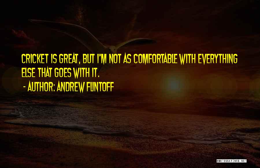 Andrew Flintoff Quotes: Cricket Is Great, But I'm Not As Comfortable With Everything Else That Goes With It.