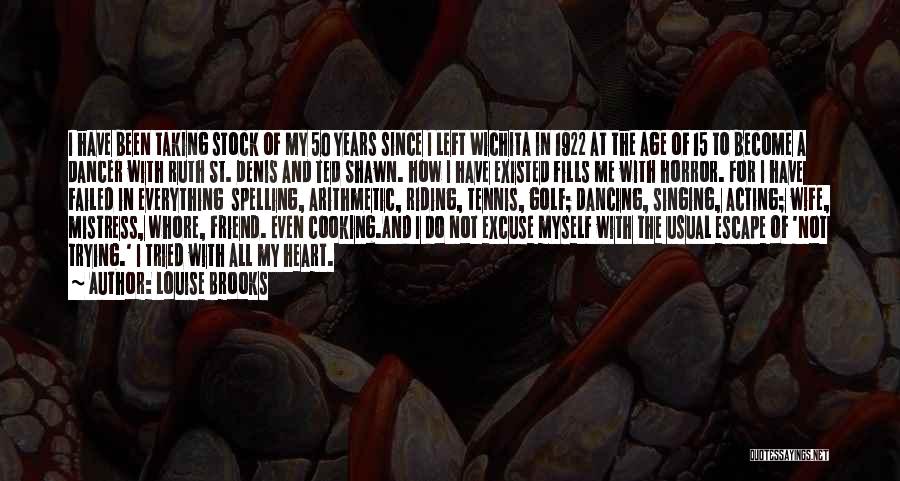Louise Brooks Quotes: I Have Been Taking Stock Of My 50 Years Since I Left Wichita In 1922 At The Age Of 15