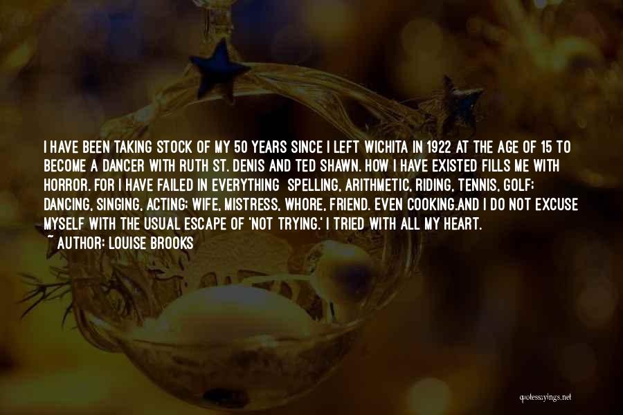 Louise Brooks Quotes: I Have Been Taking Stock Of My 50 Years Since I Left Wichita In 1922 At The Age Of 15