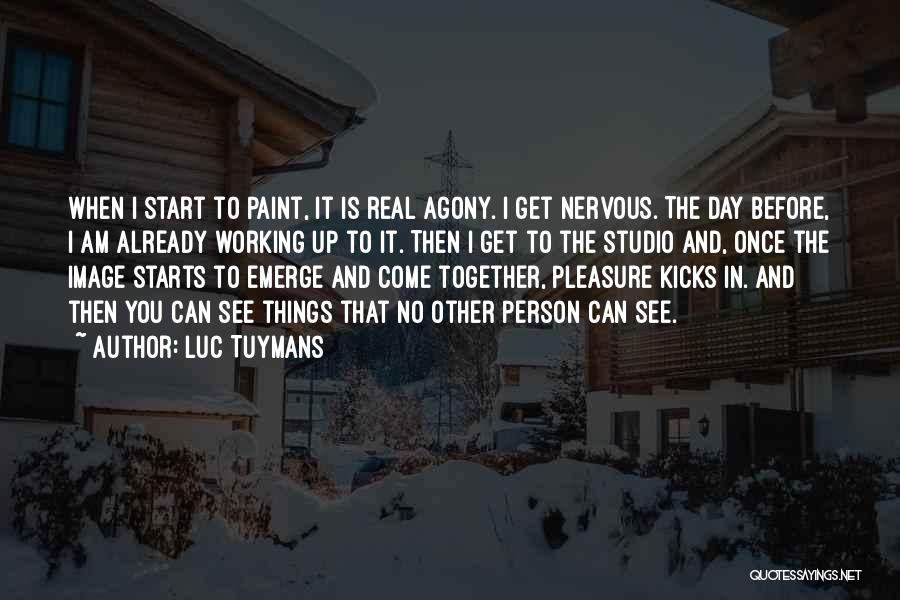 Luc Tuymans Quotes: When I Start To Paint, It Is Real Agony. I Get Nervous. The Day Before, I Am Already Working Up