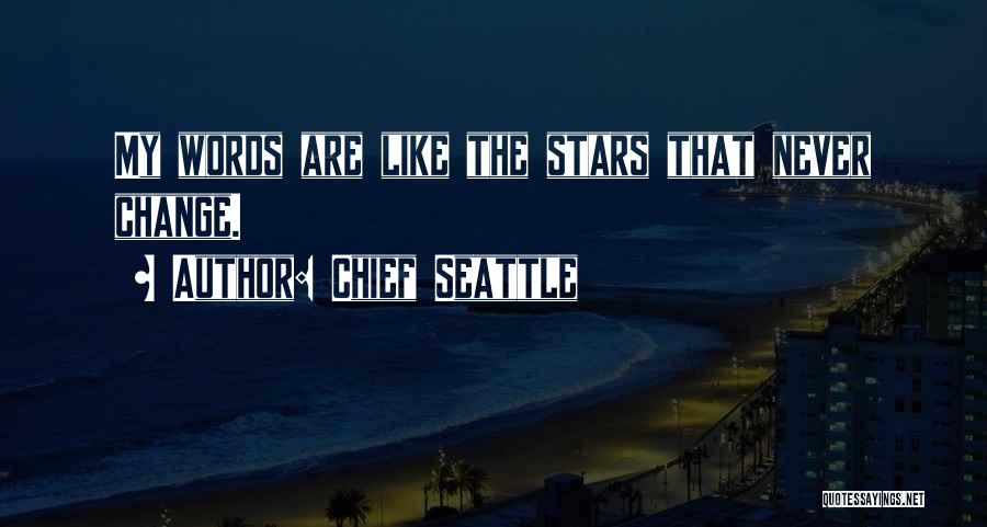 Chief Seattle Quotes: My Words Are Like The Stars That Never Change.