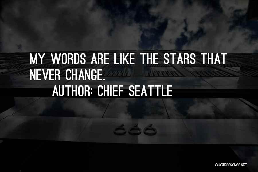 Chief Seattle Quotes: My Words Are Like The Stars That Never Change.