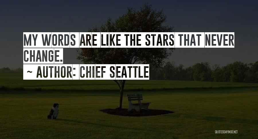 Chief Seattle Quotes: My Words Are Like The Stars That Never Change.