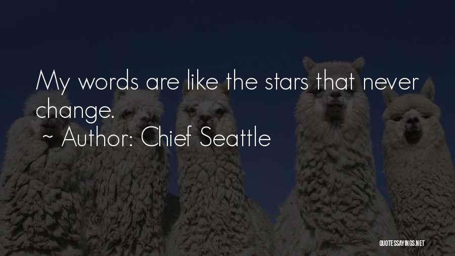 Chief Seattle Quotes: My Words Are Like The Stars That Never Change.