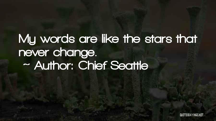 Chief Seattle Quotes: My Words Are Like The Stars That Never Change.