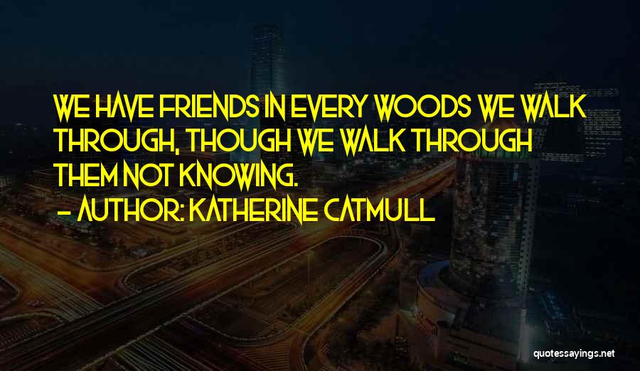 Katherine Catmull Quotes: We Have Friends In Every Woods We Walk Through, Though We Walk Through Them Not Knowing.