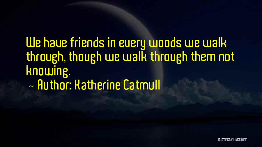 Katherine Catmull Quotes: We Have Friends In Every Woods We Walk Through, Though We Walk Through Them Not Knowing.