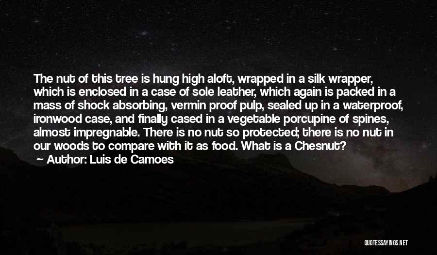 Luis De Camoes Quotes: The Nut Of This Tree Is Hung High Aloft, Wrapped In A Silk Wrapper, Which Is Enclosed In A Case