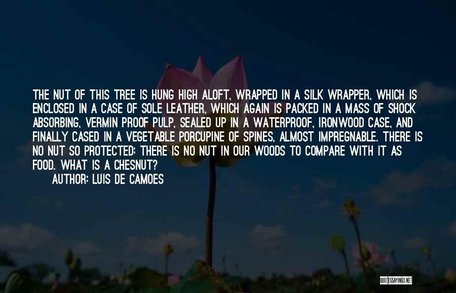Luis De Camoes Quotes: The Nut Of This Tree Is Hung High Aloft, Wrapped In A Silk Wrapper, Which Is Enclosed In A Case