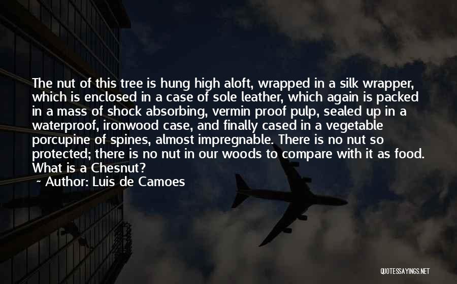 Luis De Camoes Quotes: The Nut Of This Tree Is Hung High Aloft, Wrapped In A Silk Wrapper, Which Is Enclosed In A Case