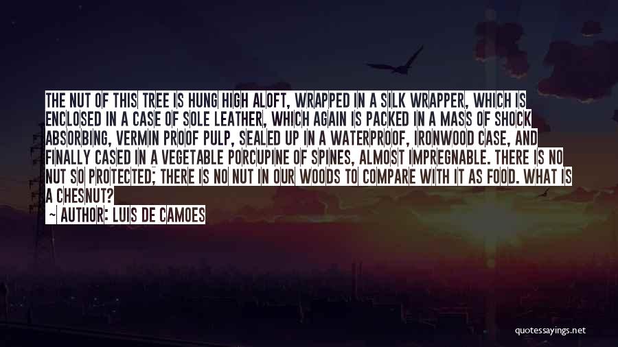 Luis De Camoes Quotes: The Nut Of This Tree Is Hung High Aloft, Wrapped In A Silk Wrapper, Which Is Enclosed In A Case