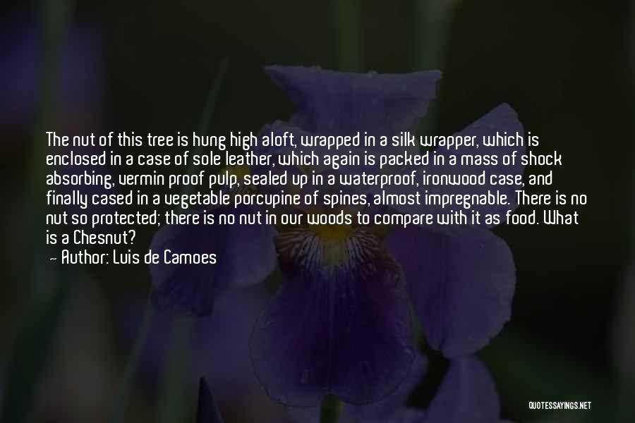 Luis De Camoes Quotes: The Nut Of This Tree Is Hung High Aloft, Wrapped In A Silk Wrapper, Which Is Enclosed In A Case