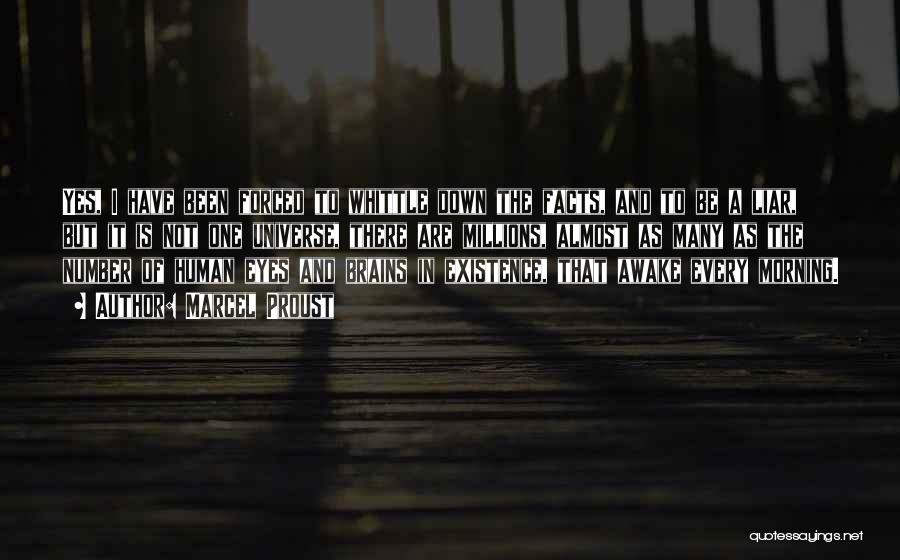 Marcel Proust Quotes: Yes, I Have Been Forced To Whittle Down The Facts, And To Be A Liar, But It Is Not One