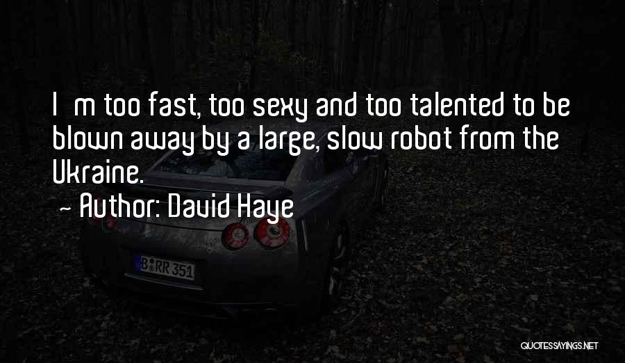 David Haye Quotes: I'm Too Fast, Too Sexy And Too Talented To Be Blown Away By A Large, Slow Robot From The Ukraine.