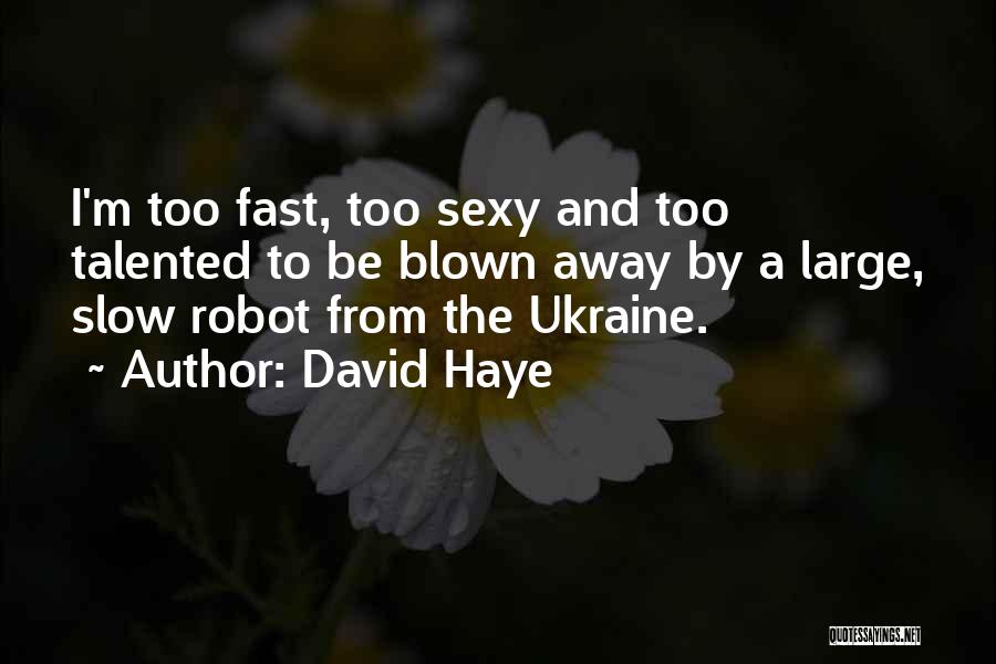 David Haye Quotes: I'm Too Fast, Too Sexy And Too Talented To Be Blown Away By A Large, Slow Robot From The Ukraine.