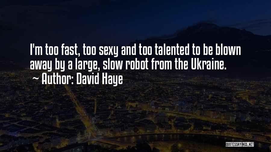 David Haye Quotes: I'm Too Fast, Too Sexy And Too Talented To Be Blown Away By A Large, Slow Robot From The Ukraine.