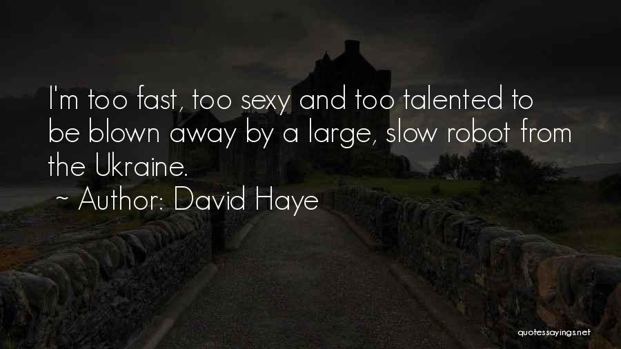 David Haye Quotes: I'm Too Fast, Too Sexy And Too Talented To Be Blown Away By A Large, Slow Robot From The Ukraine.