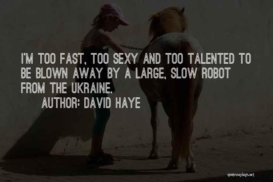 David Haye Quotes: I'm Too Fast, Too Sexy And Too Talented To Be Blown Away By A Large, Slow Robot From The Ukraine.