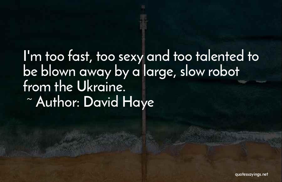 David Haye Quotes: I'm Too Fast, Too Sexy And Too Talented To Be Blown Away By A Large, Slow Robot From The Ukraine.