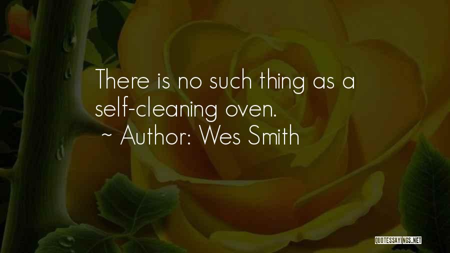 Wes Smith Quotes: There Is No Such Thing As A Self-cleaning Oven.