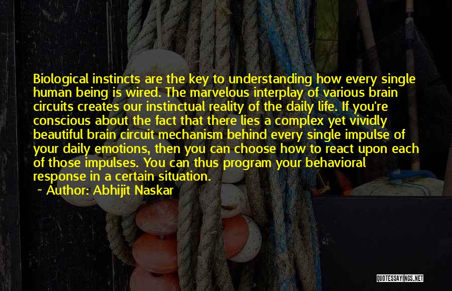 Abhijit Naskar Quotes: Biological Instincts Are The Key To Understanding How Every Single Human Being Is Wired. The Marvelous Interplay Of Various Brain