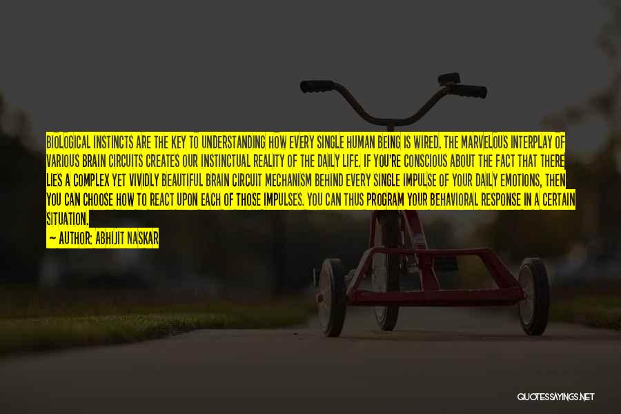 Abhijit Naskar Quotes: Biological Instincts Are The Key To Understanding How Every Single Human Being Is Wired. The Marvelous Interplay Of Various Brain
