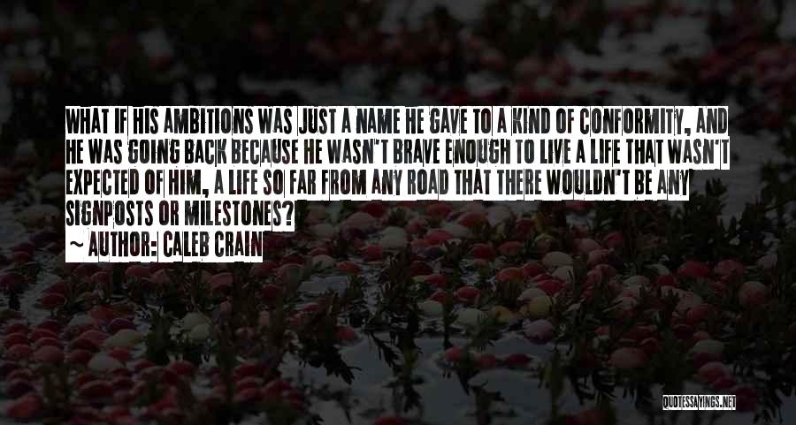 Caleb Crain Quotes: What If His Ambitions Was Just A Name He Gave To A Kind Of Conformity, And He Was Going Back