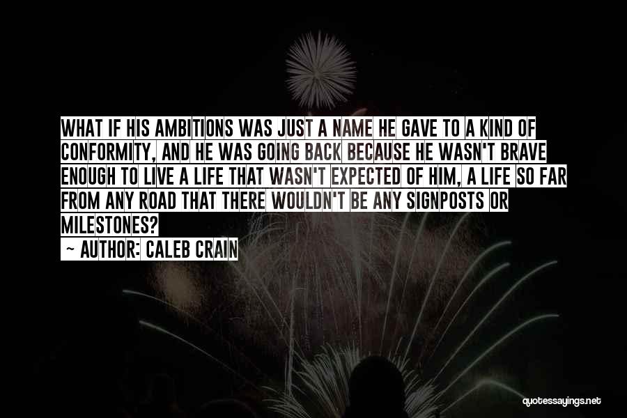 Caleb Crain Quotes: What If His Ambitions Was Just A Name He Gave To A Kind Of Conformity, And He Was Going Back