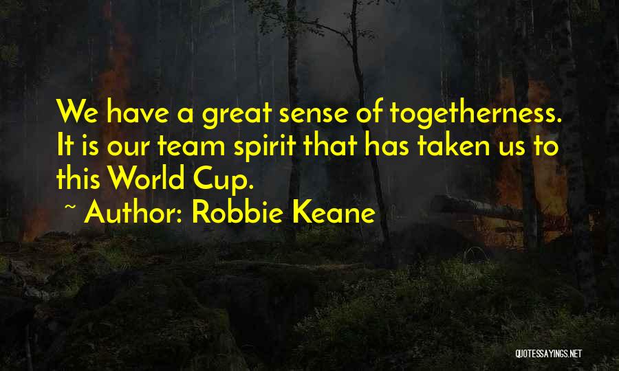 Robbie Keane Quotes: We Have A Great Sense Of Togetherness. It Is Our Team Spirit That Has Taken Us To This World Cup.