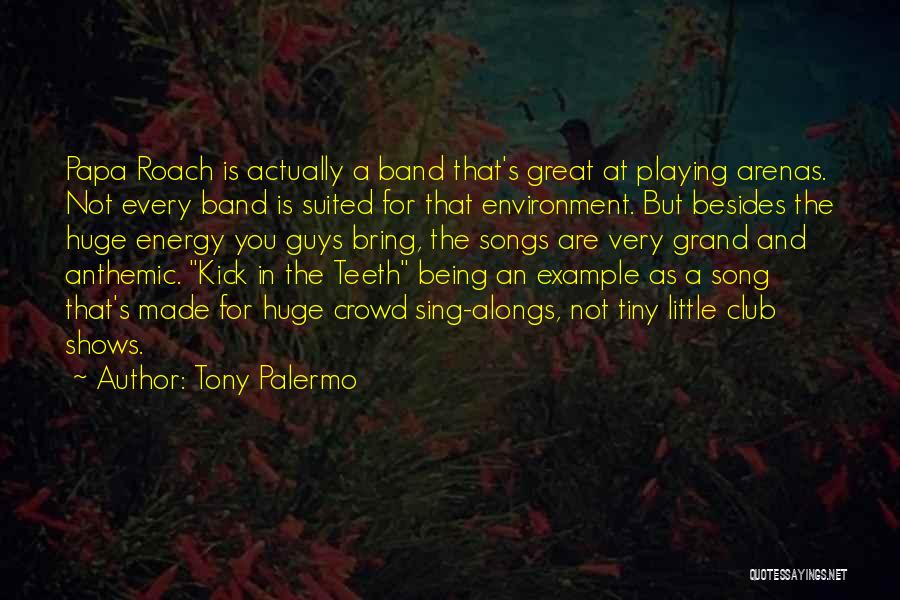 Tony Palermo Quotes: Papa Roach Is Actually A Band That's Great At Playing Arenas. Not Every Band Is Suited For That Environment. But