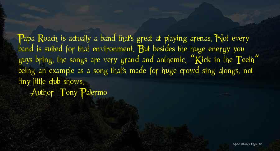 Tony Palermo Quotes: Papa Roach Is Actually A Band That's Great At Playing Arenas. Not Every Band Is Suited For That Environment. But