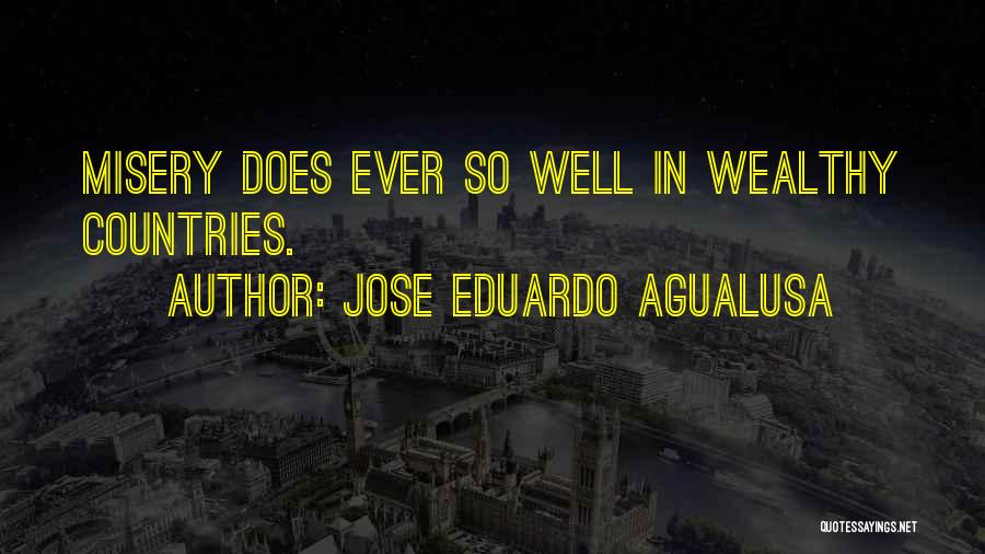 Jose Eduardo Agualusa Quotes: Misery Does Ever So Well In Wealthy Countries.