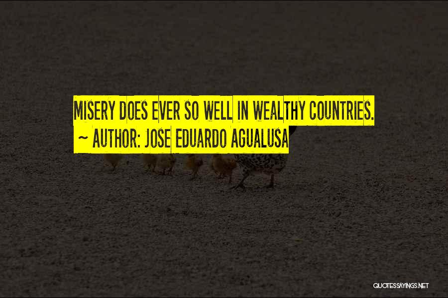 Jose Eduardo Agualusa Quotes: Misery Does Ever So Well In Wealthy Countries.