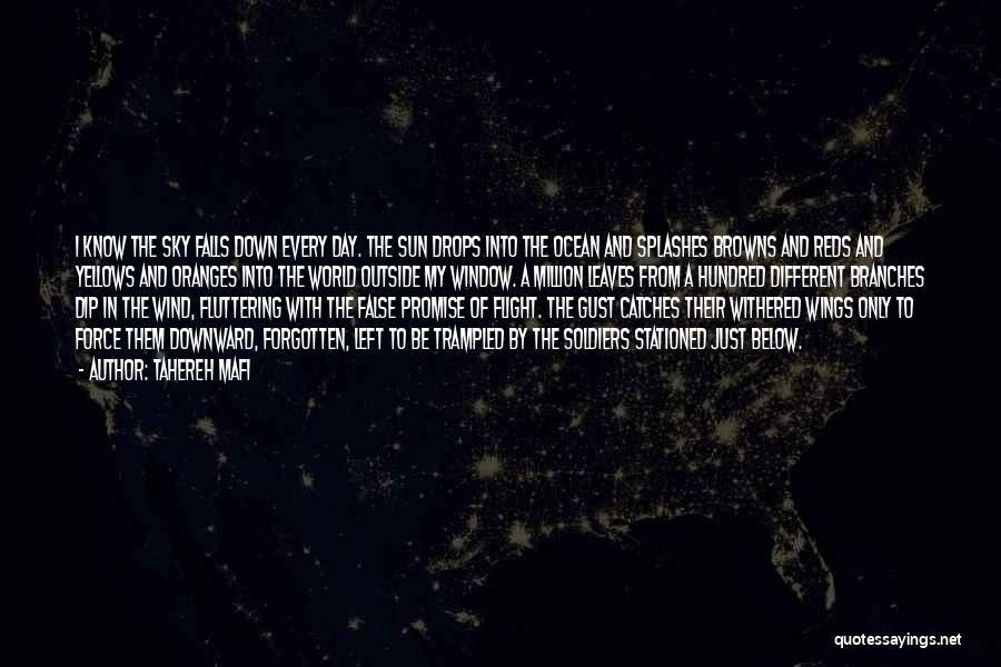 Tahereh Mafi Quotes: I Know The Sky Falls Down Every Day. The Sun Drops Into The Ocean And Splashes Browns And Reds And