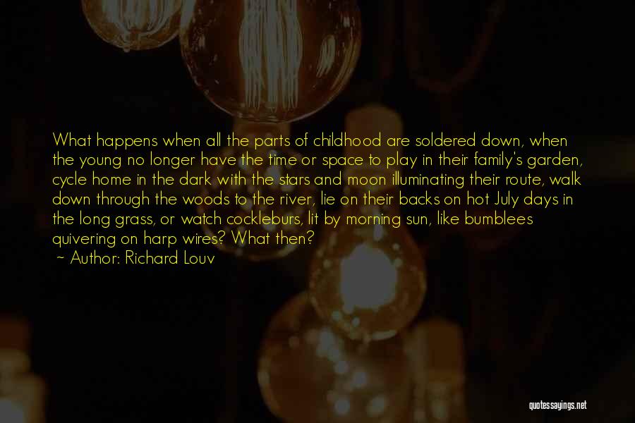 Richard Louv Quotes: What Happens When All The Parts Of Childhood Are Soldered Down, When The Young No Longer Have The Time Or