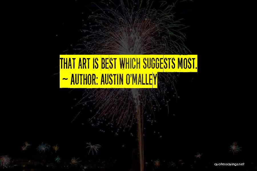 Austin O'Malley Quotes: That Art Is Best Which Suggests Most.