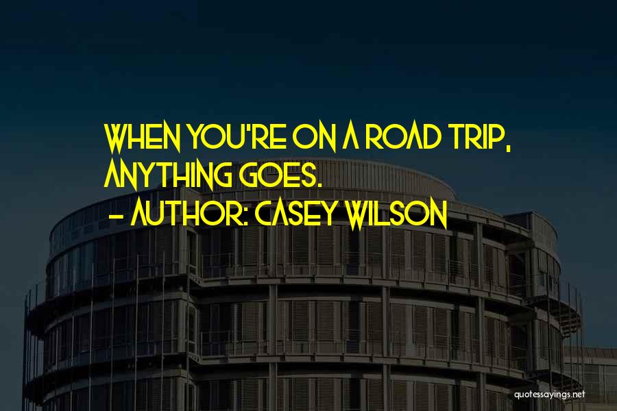 Casey Wilson Quotes: When You're On A Road Trip, Anything Goes.