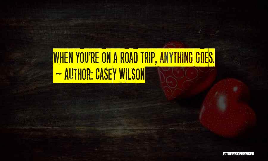 Casey Wilson Quotes: When You're On A Road Trip, Anything Goes.