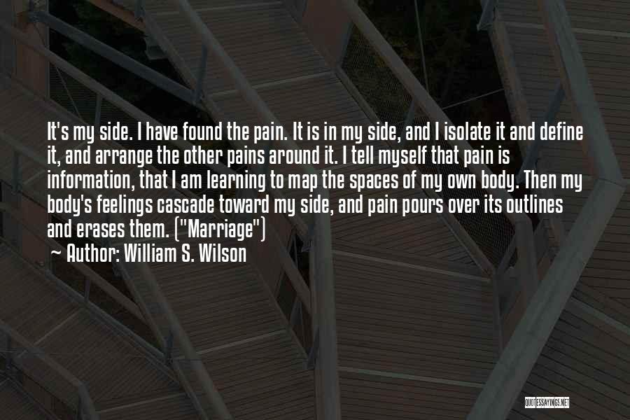 William S. Wilson Quotes: It's My Side. I Have Found The Pain. It Is In My Side, And I Isolate It And Define It,