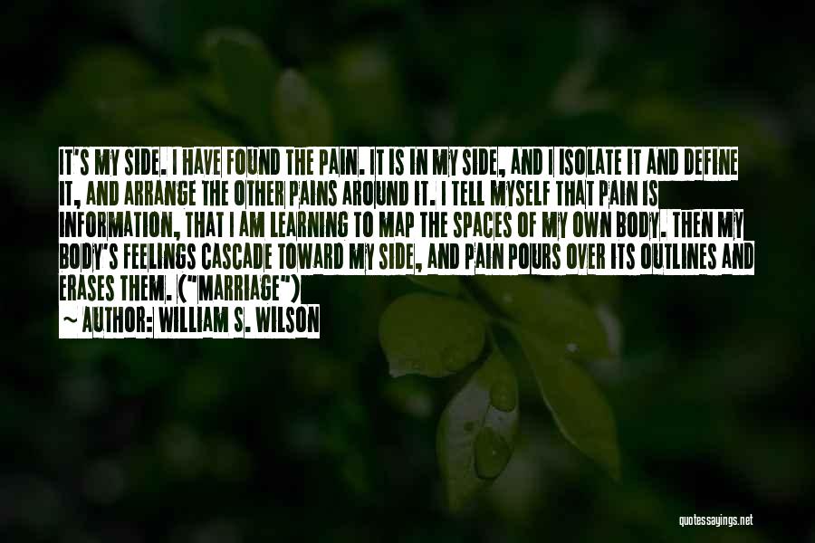 William S. Wilson Quotes: It's My Side. I Have Found The Pain. It Is In My Side, And I Isolate It And Define It,
