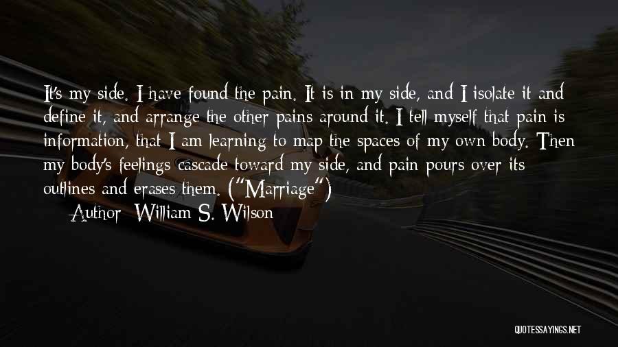William S. Wilson Quotes: It's My Side. I Have Found The Pain. It Is In My Side, And I Isolate It And Define It,