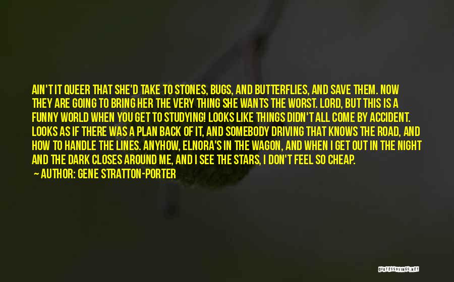 Gene Stratton-Porter Quotes: Ain't It Queer That She'd Take To Stones, Bugs, And Butterflies, And Save Them. Now They Are Going To Bring