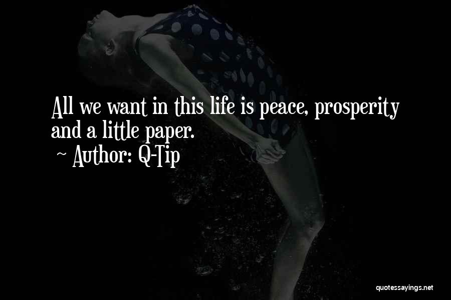 Q-Tip Quotes: All We Want In This Life Is Peace, Prosperity And A Little Paper.