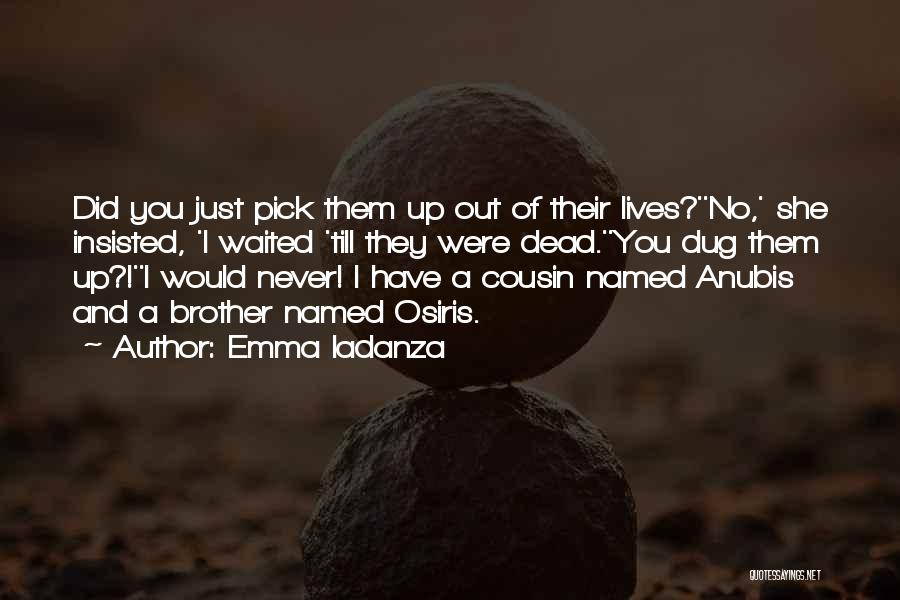 Emma Iadanza Quotes: Did You Just Pick Them Up Out Of Their Lives?''no,' She Insisted, 'i Waited 'till They Were Dead.''you Dug Them