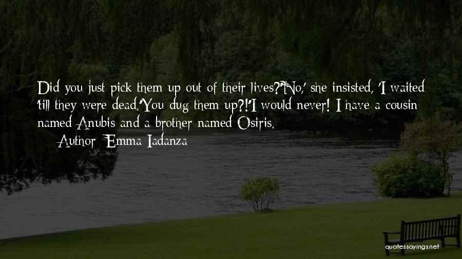 Emma Iadanza Quotes: Did You Just Pick Them Up Out Of Their Lives?''no,' She Insisted, 'i Waited 'till They Were Dead.''you Dug Them